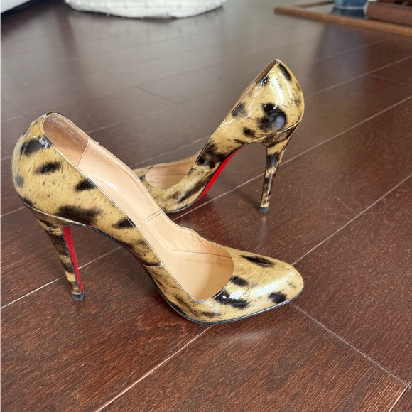 Christian Louboutin Leopard Print Heels - Picture 1 of 5
